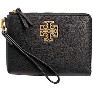 Tory Burch Womens Britten Large Zip Pouch Wallet Wristlet